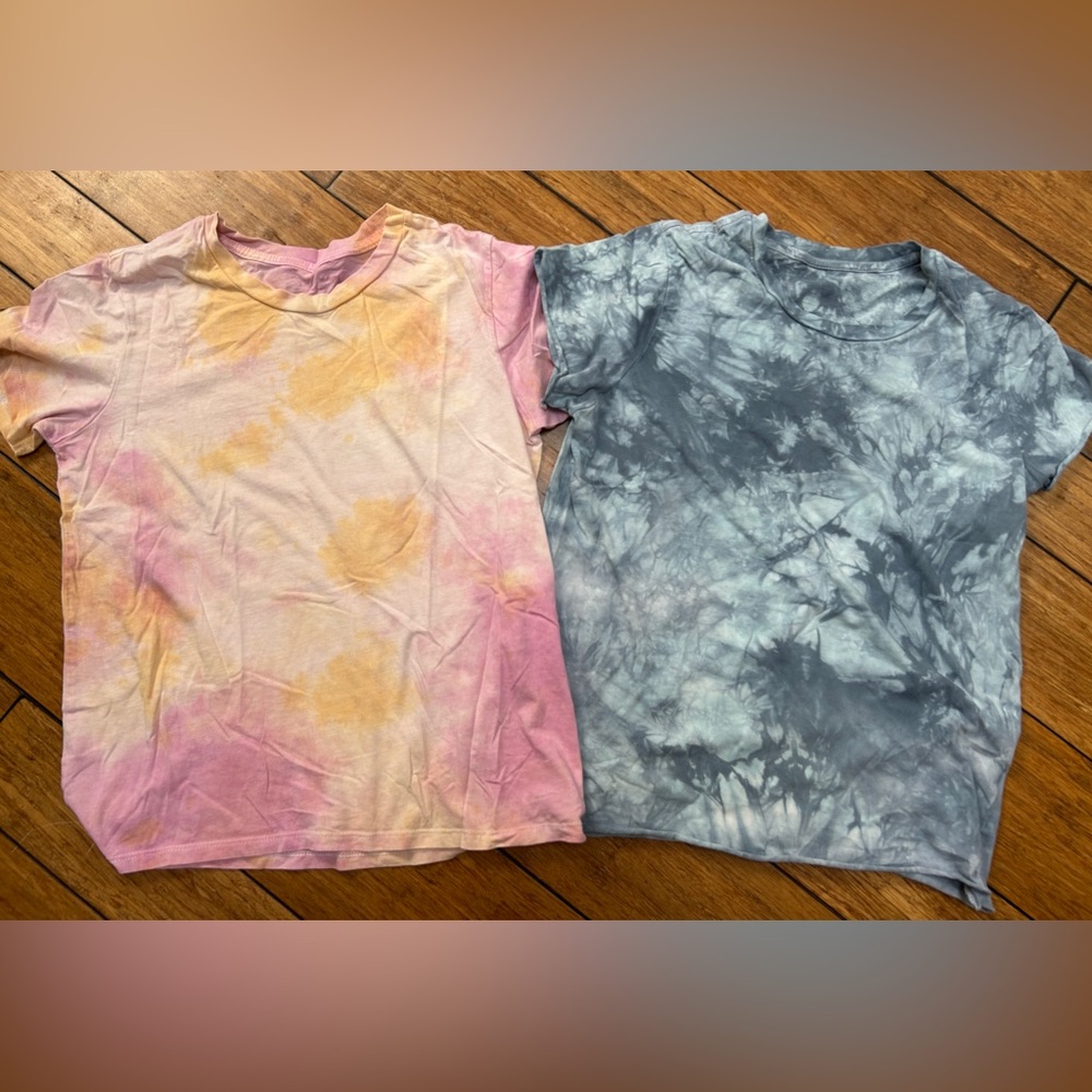 Tyde Apparel bundle of 2 hand dyed tshirts. EUC